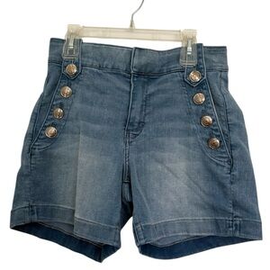 White House Black Market High Rise 5" Shorts Everyday Soft Classy Silver Accents